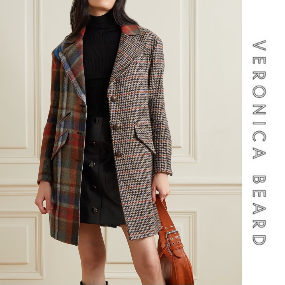 NWT Veronica Beard India Patchwork Dickey Coat